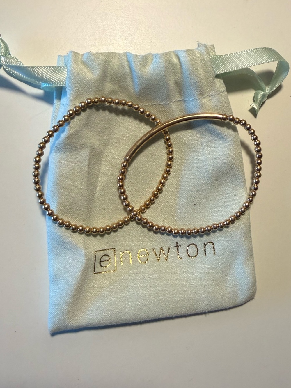 E Newton Gold Beaded Bracelets